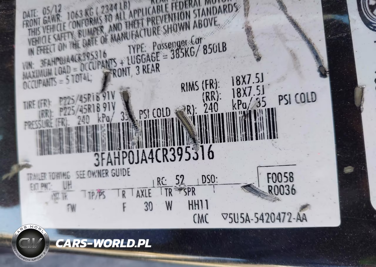 2012 Ford Fusion Sel VIN:3FAHP0JA4CR395316 - 9
