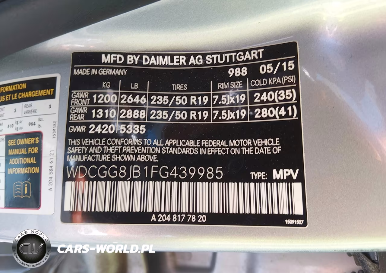 2015 Mercedes-Benz Glk 350 4Matic VIN:WDCGG8JB1FG439985 - 9