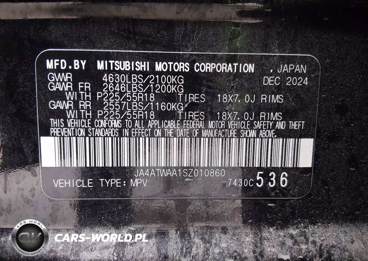 2025 Mitsubishi Eclipse Cross Black Edition S-Awc-Se S-Awc-Sel S-Awc VIN:JA4ATWAA1SZ010860 - 9