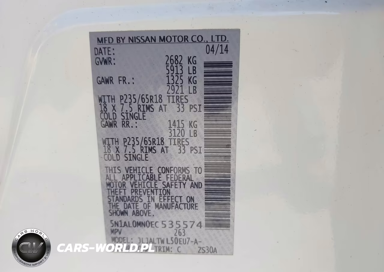 2014 Infiniti Qx60 VIN:5N1AL0MN0EC535574 - 9