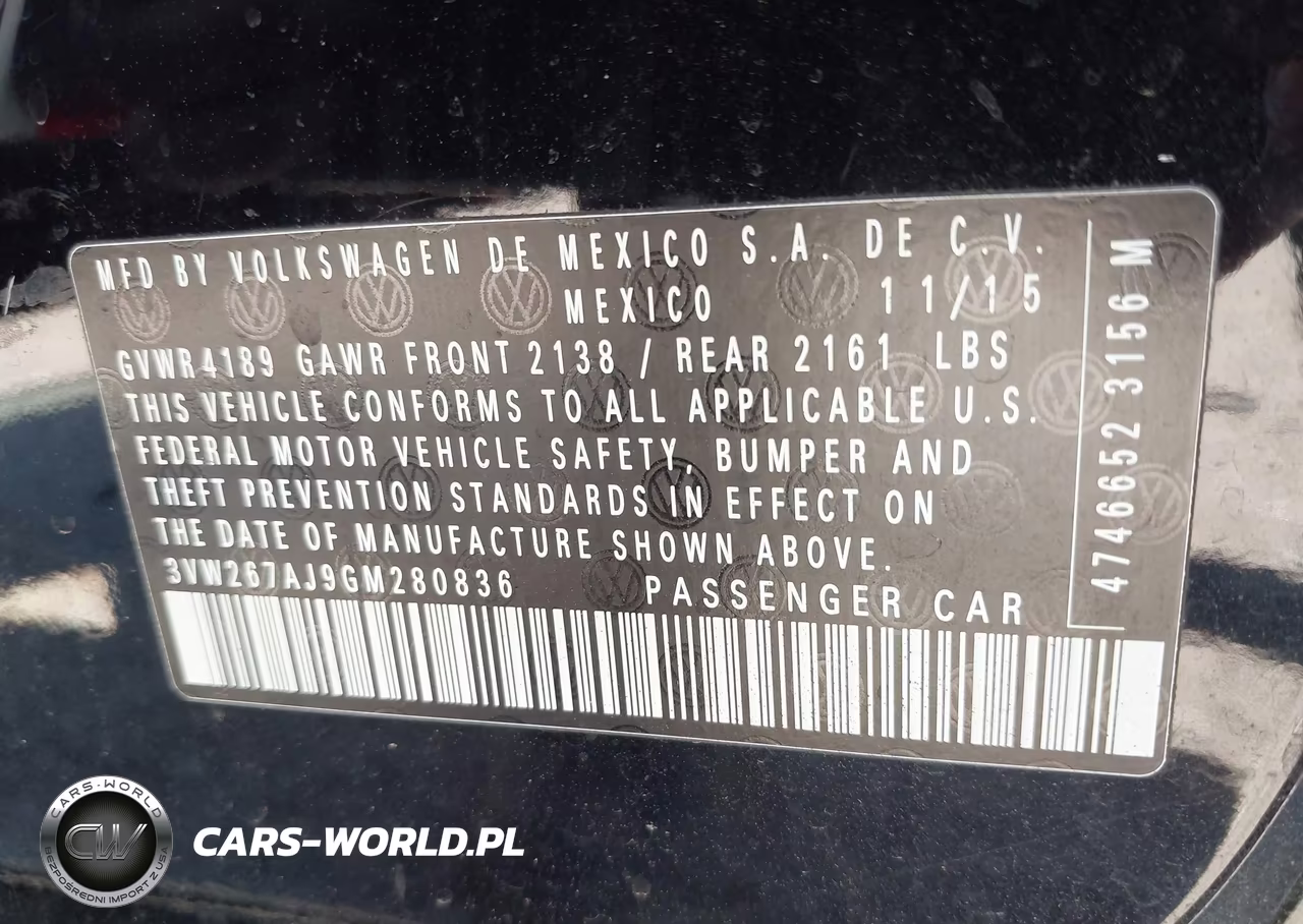 2016 Volkswagen Jetta 1.4T S VIN:3VW267AJ9GM280836 - 9