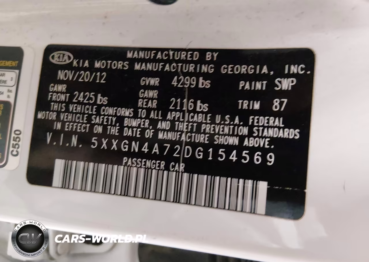 2013 Kia Optima Ex VIN:5XXGN4A72DG154569 - 9