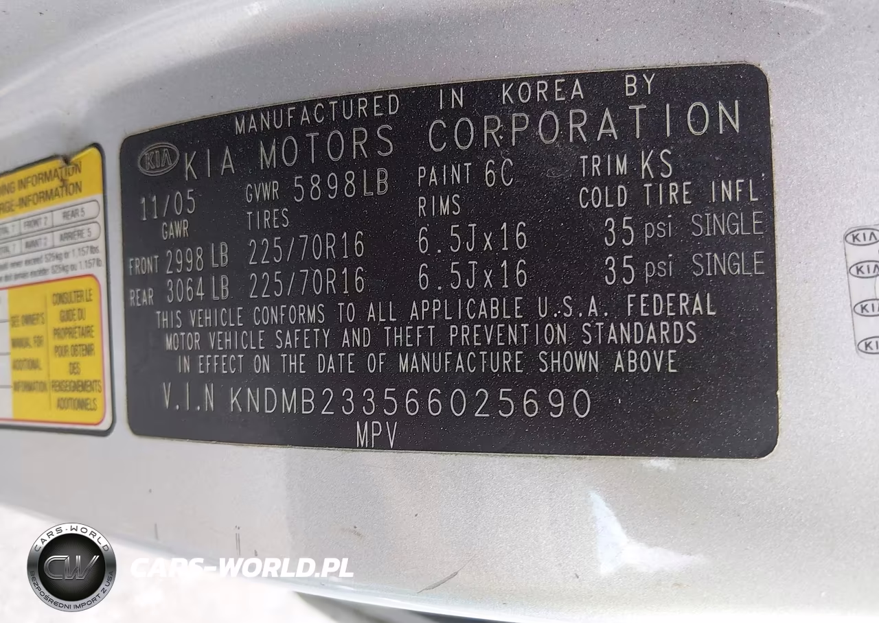 2006 Kia Sedona Ex-Lx VIN:KNDMB233566025690 - 9