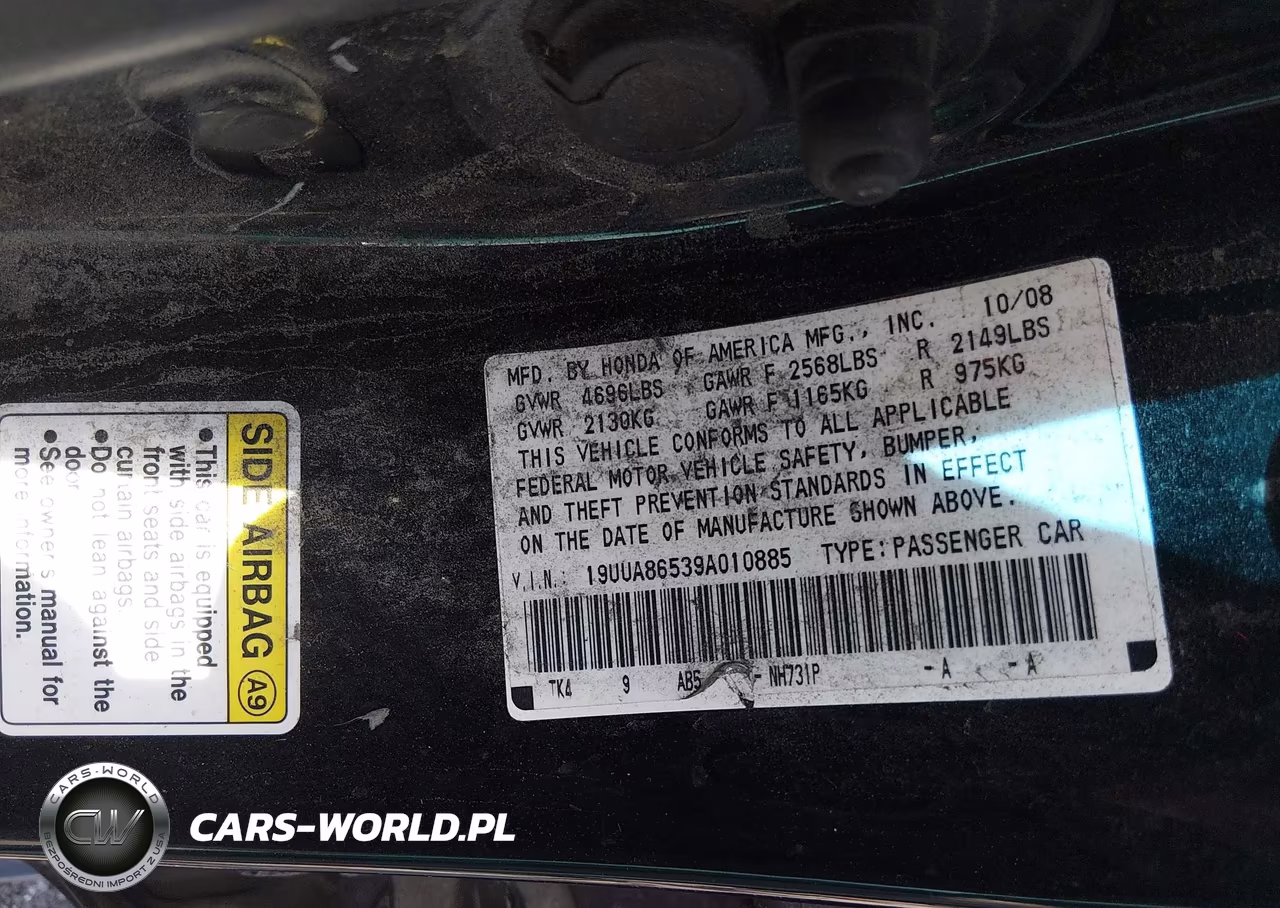 2009 Acura Tl 3.5 VIN:19UUA86539A010885 - 9