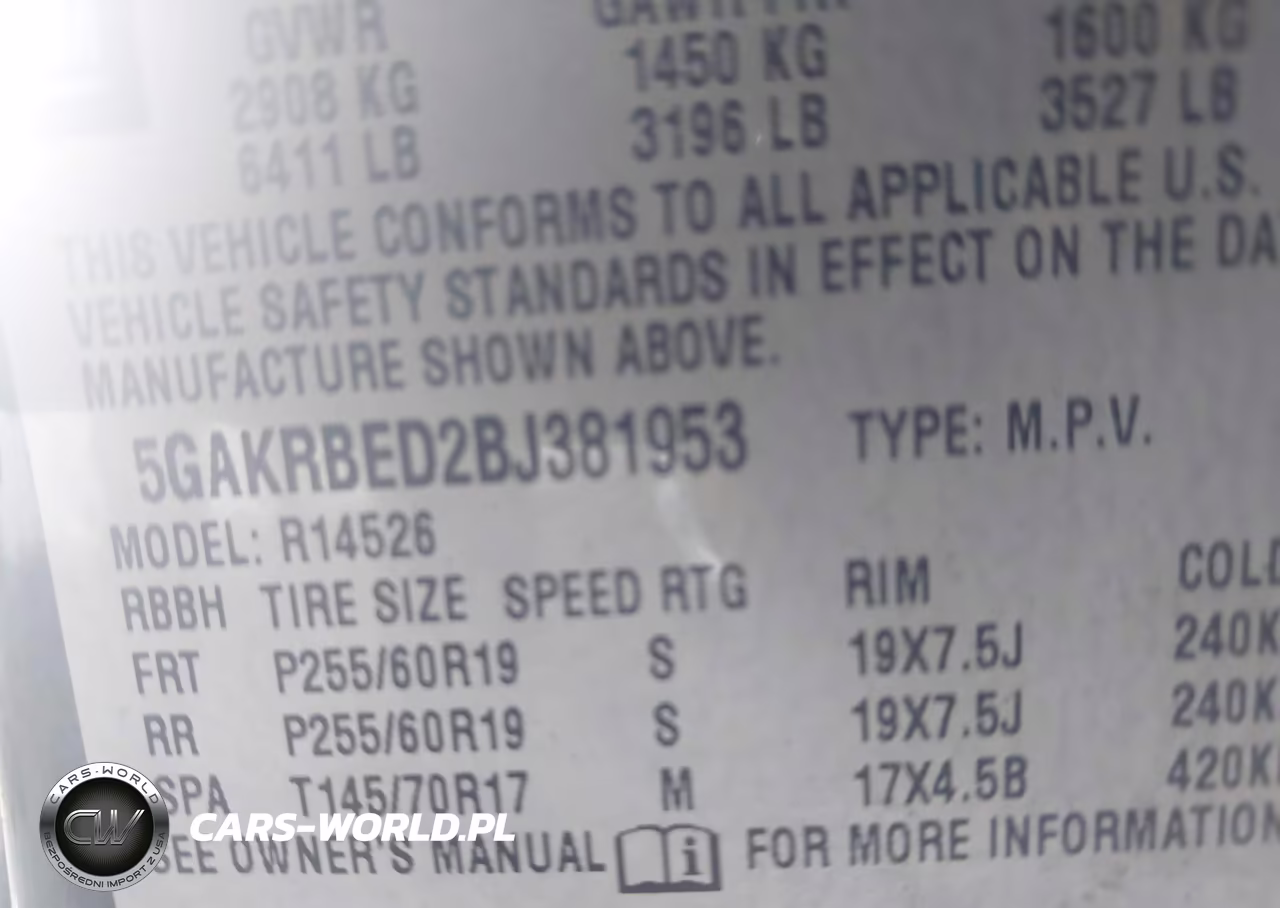 2011 Buick Enclave 1Xl VIN:5GAKRBED2BJ381953 - 9