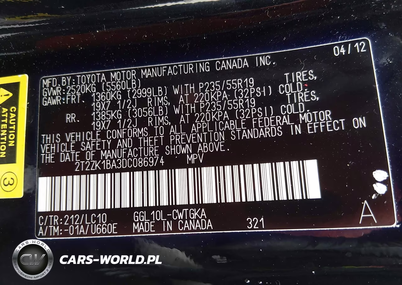 2013 Lexus Rx 350 VIN:2T2ZK1BA3DC086974 - 9
