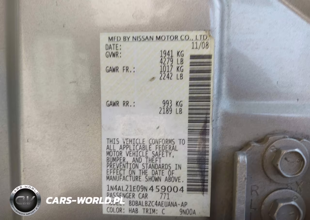 2009 Nissan Altima 2.5 S VIN:1N4AL21E09N459004 - 9