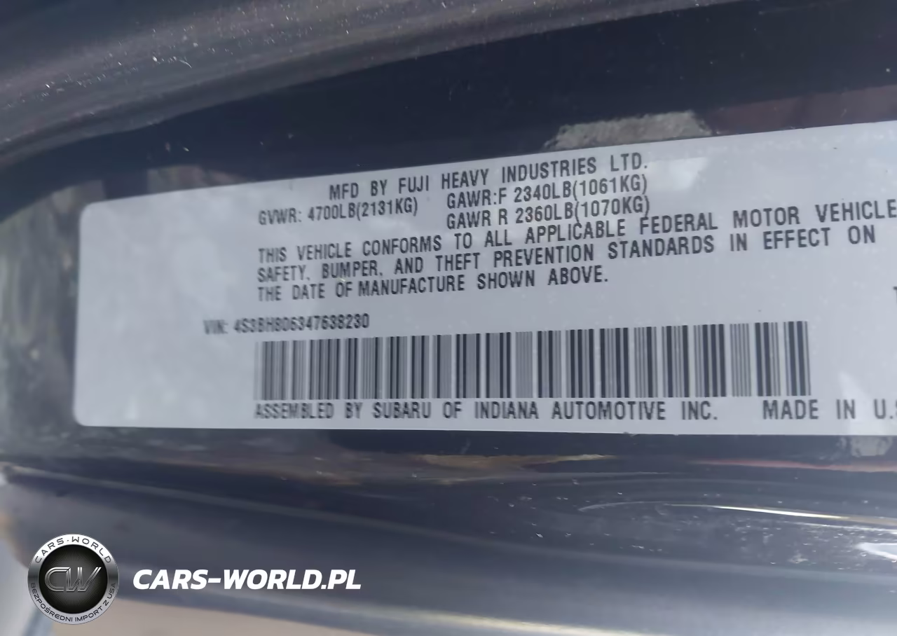 2004 Subaru Outback H6-3.0 L.l. Bean Edition VIN:4S3BH806347638230 - 9