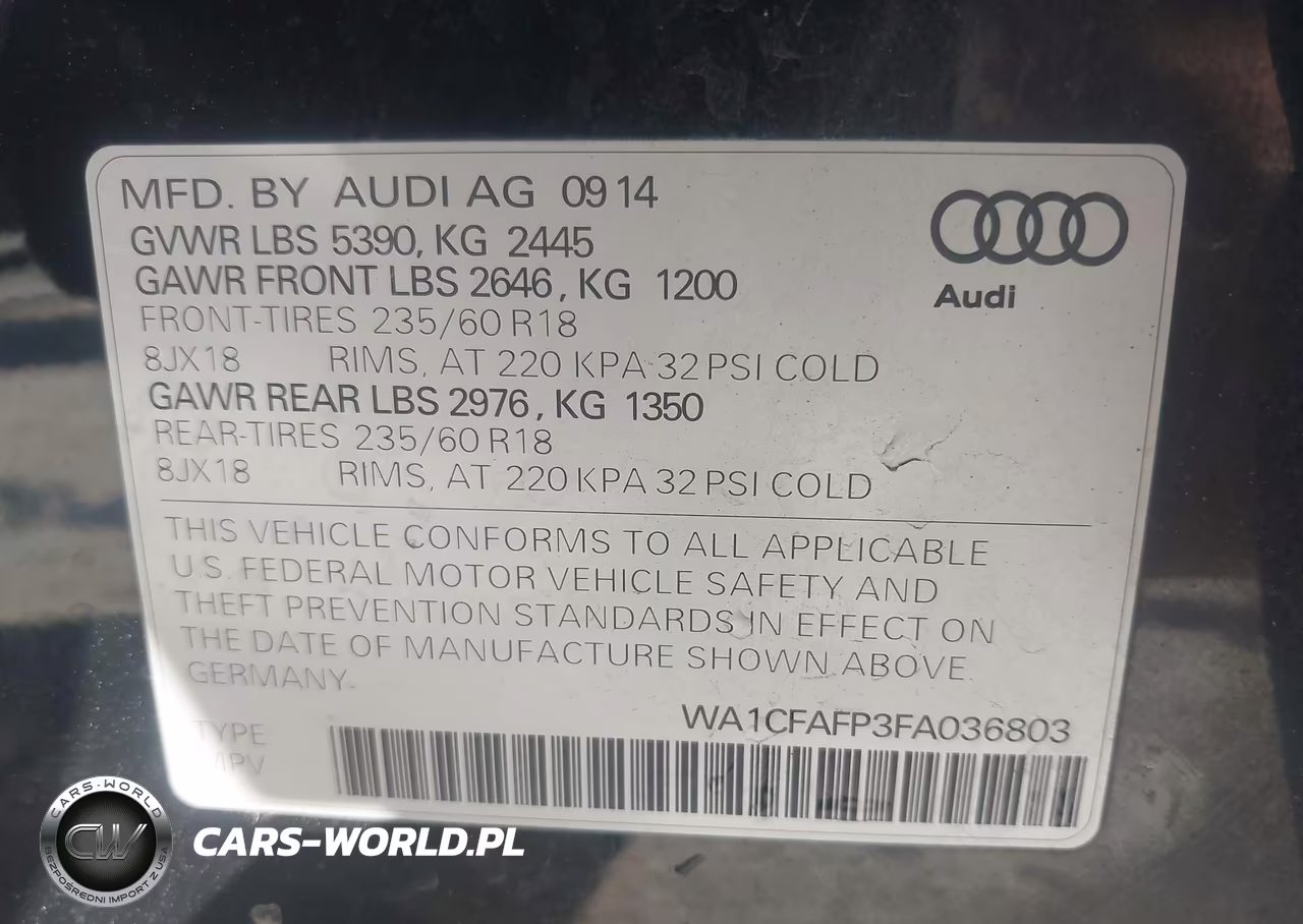 2015 Audi Q5 2.0T Premium VIN:WA1CFAFP3FA036803 - 9