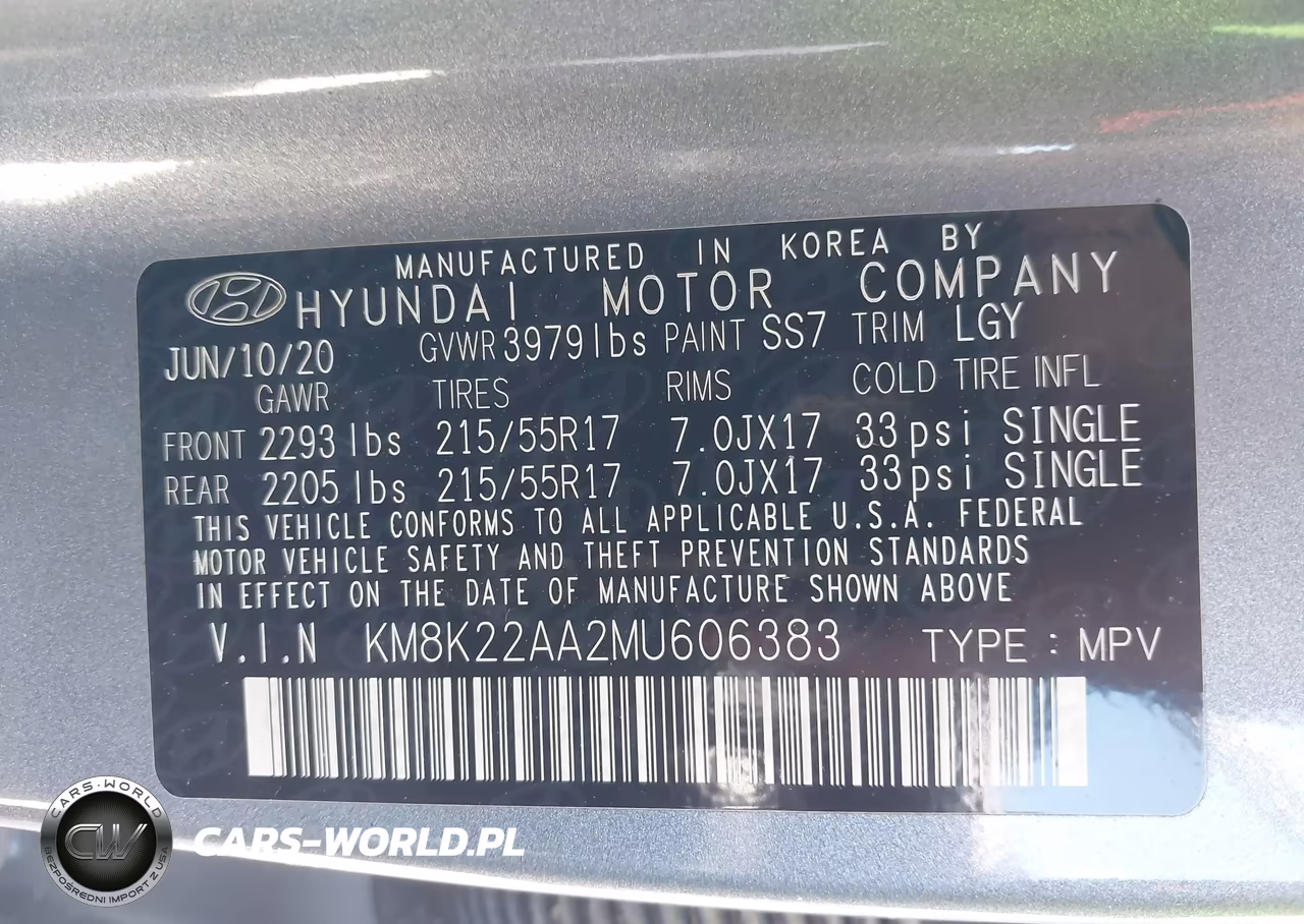 2021 Hyundai Kona Sel VIN:KM8K22AA2MU606383 - 9