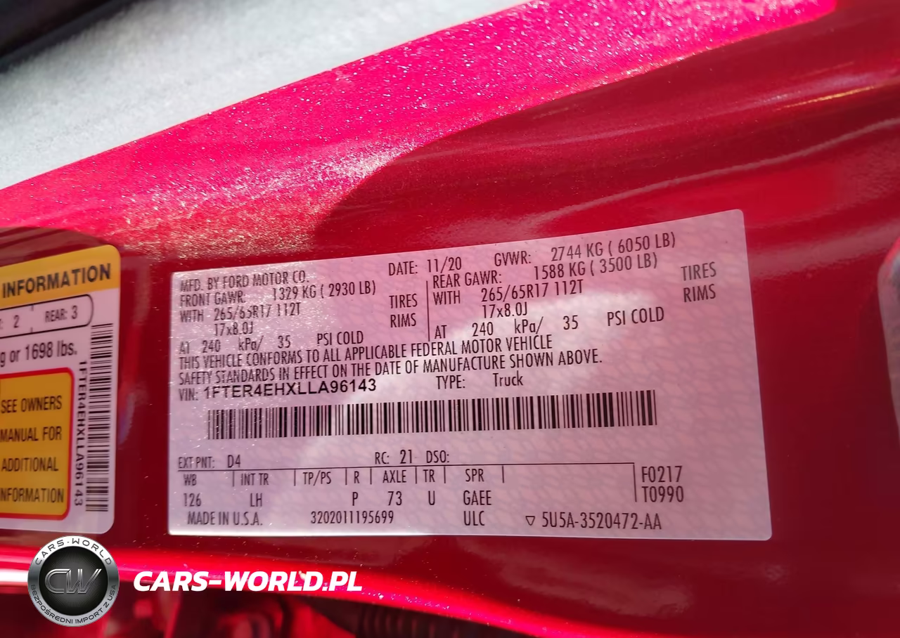 2020 Ford Ranger Xlt VIN:1FTER4EHXLLA96143 - 9