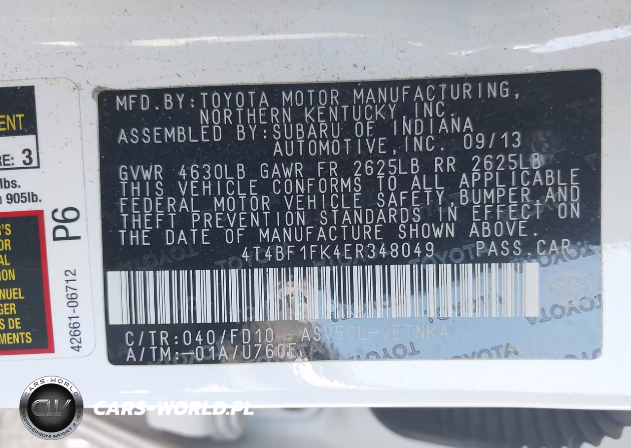2014 Toyota Camry Le VIN:4T4BF1FK4ER348049 - 9