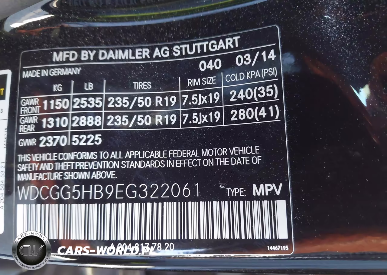 2014 Mercedes-Benz Glk 350 VIN:WDCGG5HB9EG322061 - 9
