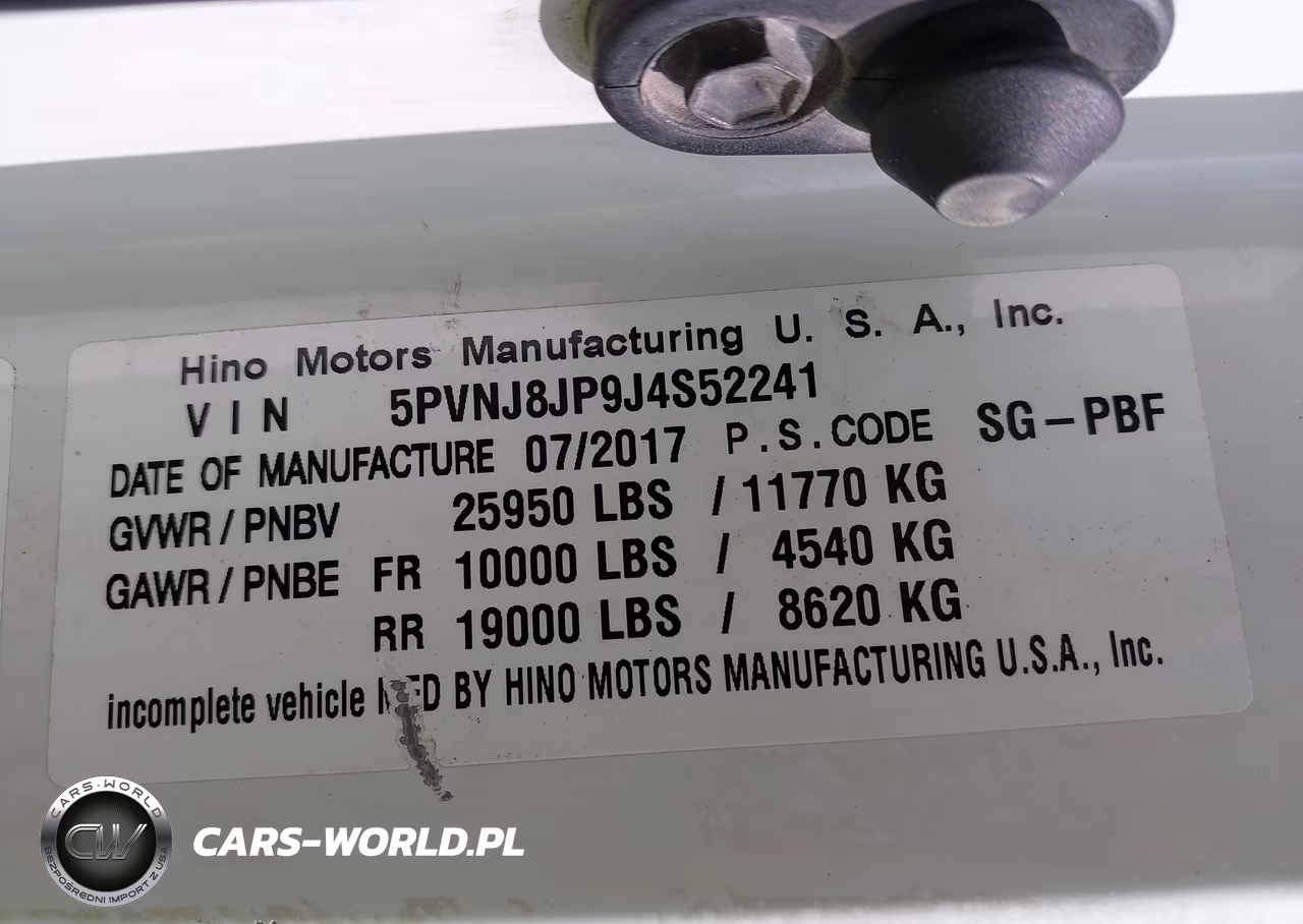 2018 Hino 258-268 VIN:5PVNJ8JP9J4S52241 - 8