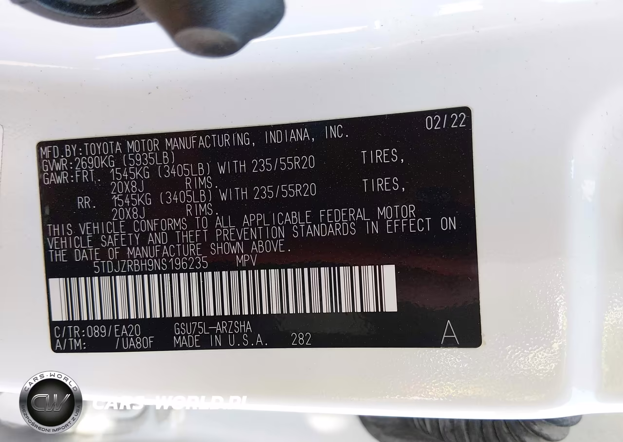 2022 Toyota Highlander Xse VIN:5TDJZRBH9NS196235 - 9