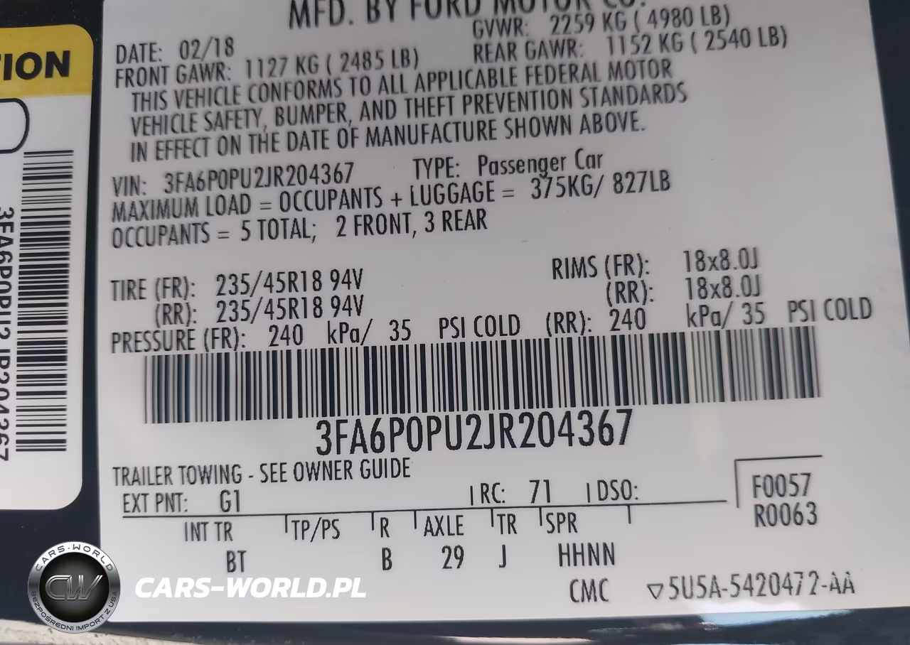 2018 Ford Fusion Energi Se Luxury VIN:3FA6P0PU2JR204367 - 9