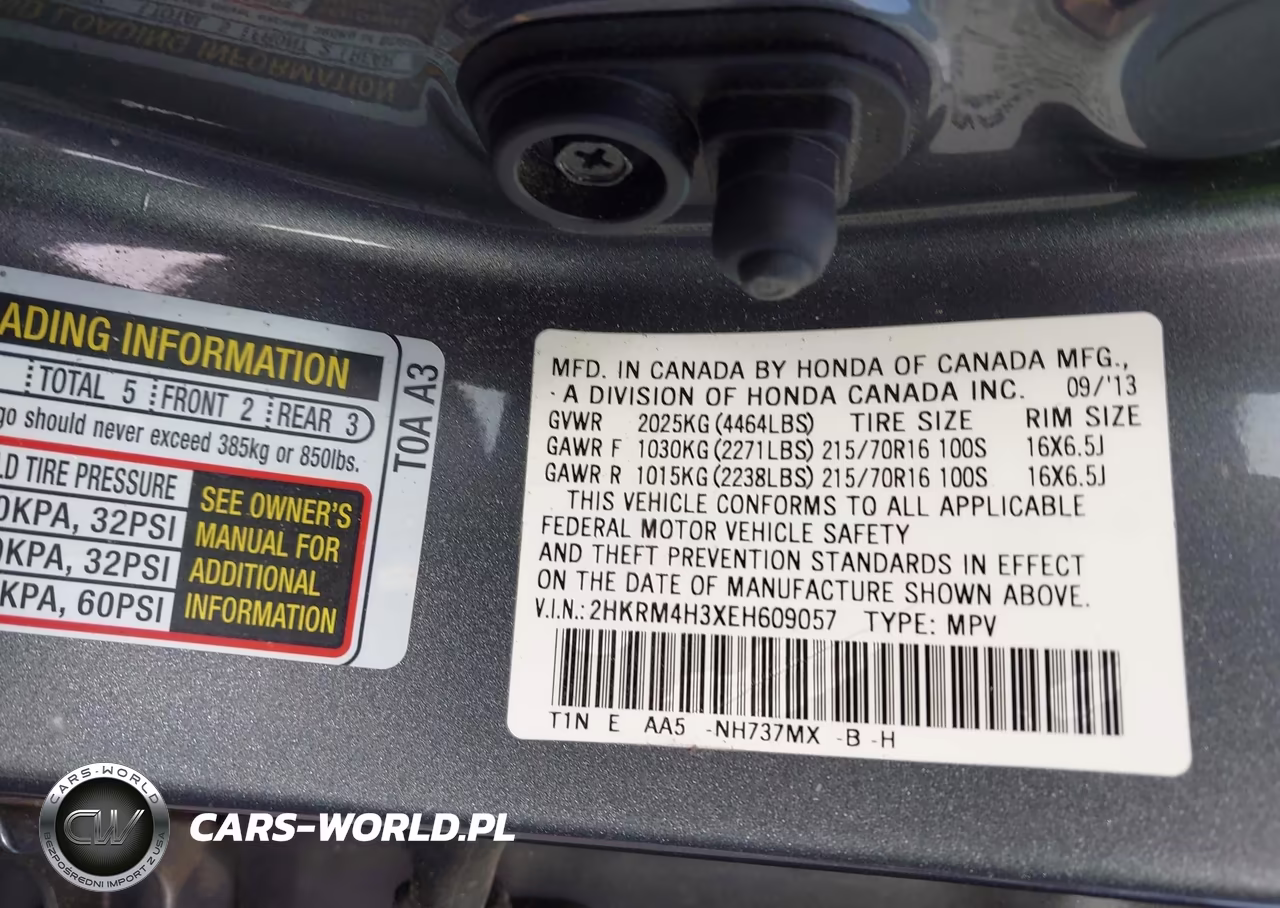 2014 Honda Cr-V Lx VIN:2HKRM4H3XEH609057 - 9