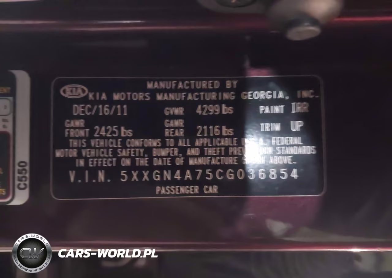 2012 Kia Optima Ex VIN:5XXGN4A75CG036854 - 9