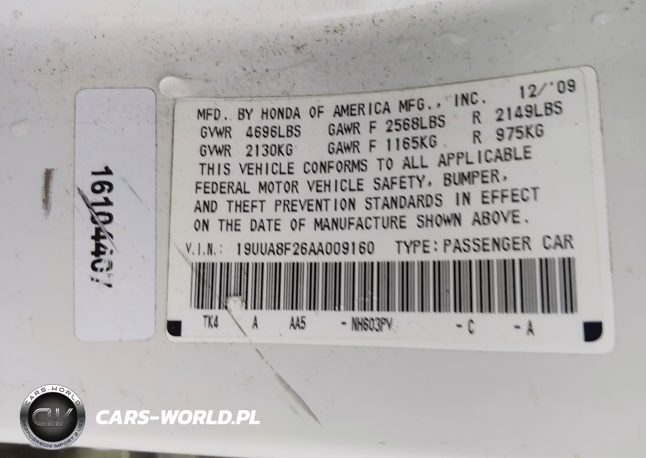 2010 Acura Tl 3.5 VIN:19UUA8F26AA009160 - 9