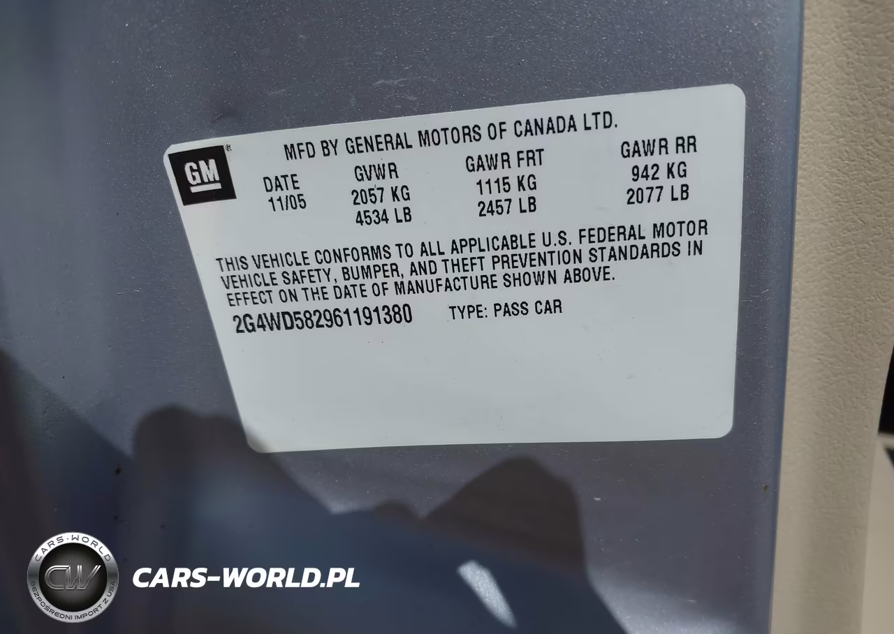 2006 Buick Lacrosse Cxl VIN:2G4WD582961191380 - 9