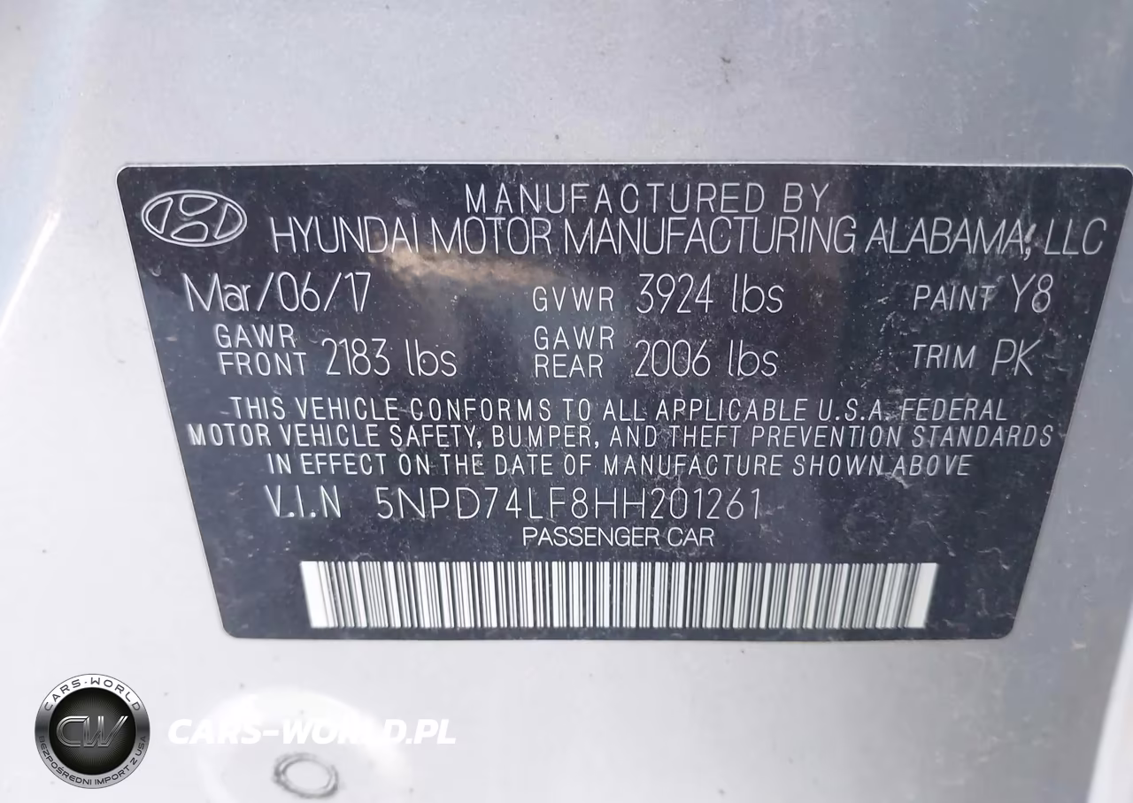 2017 Hyundai Elantra Se VIN:5NPD74LF8HH201261 - 9