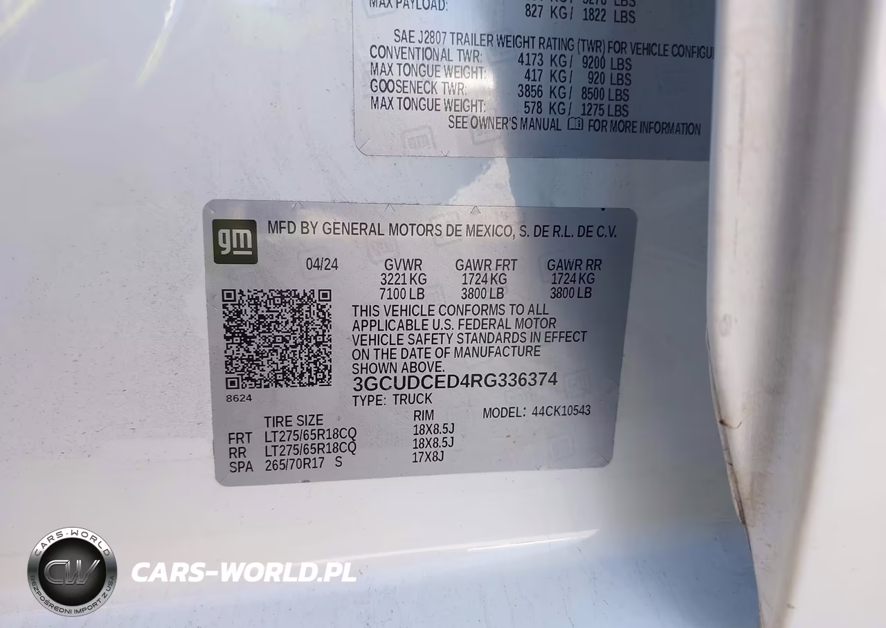 2024 Chevrolet Silverado 1500 VIN:3GCUDCED4RG336374 - 9