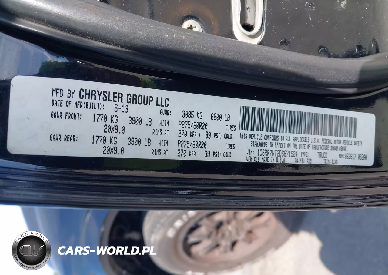 2013 Ram 1500 Laramie VIN:1C6RR7NT2DS671924 - 9