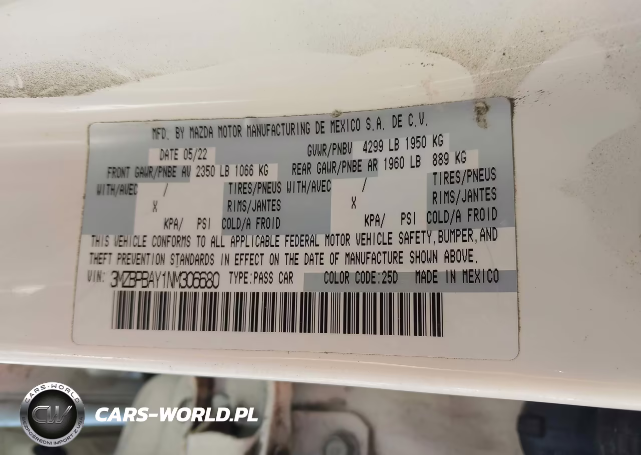 2022 Mazda Mazda3 2.5 Turbo VIN:3MZBPBAY1NM306680 - 9