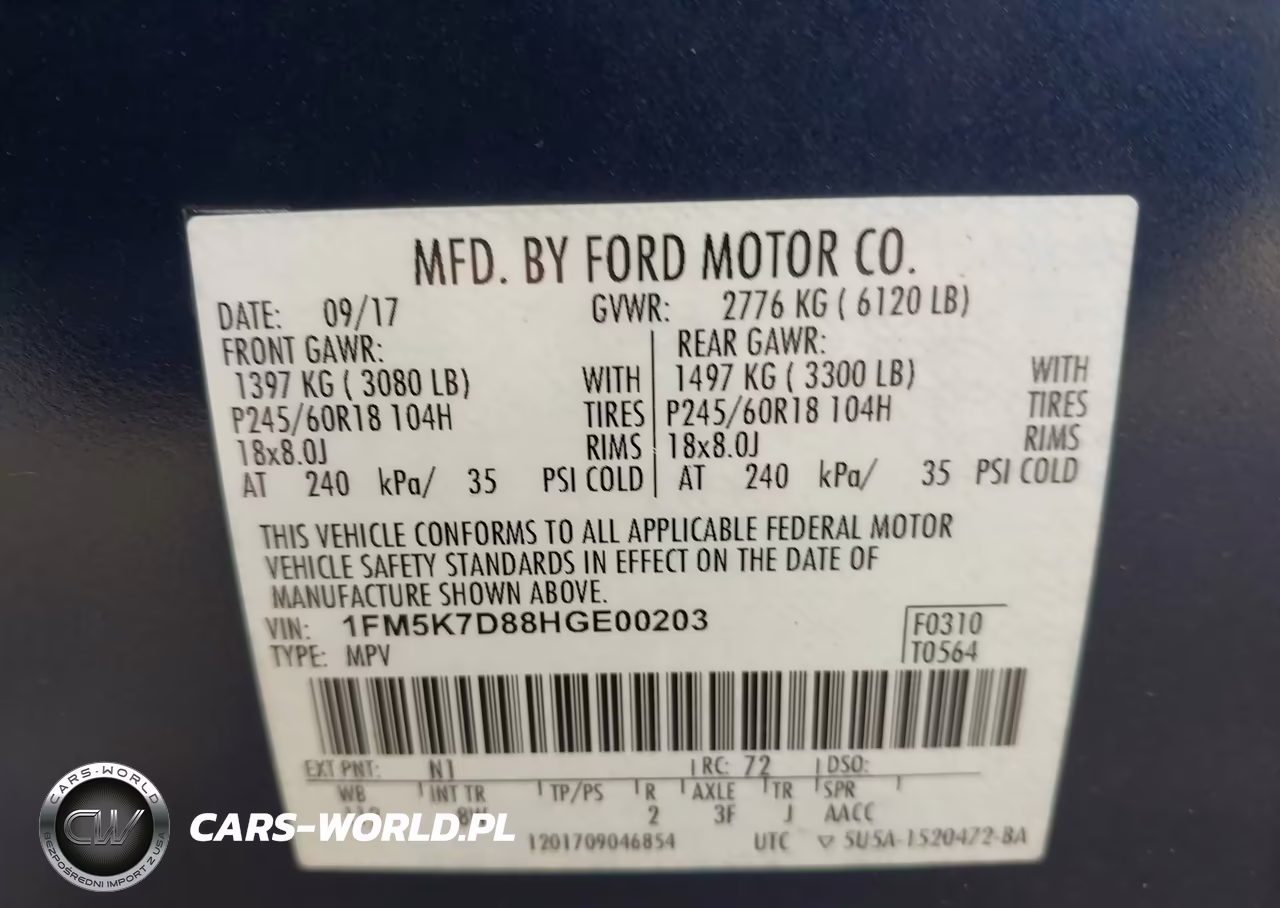 2017 Ford Explorer Xlt VIN:1FM5K7D88HGE00203 - 9