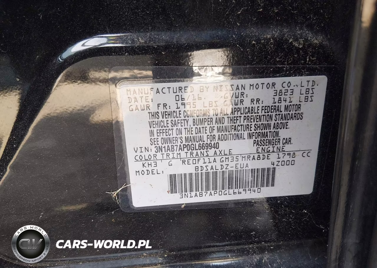 2016 Nissan Sentra Sv VIN:3N1AB7AP0GL669940 - 9
