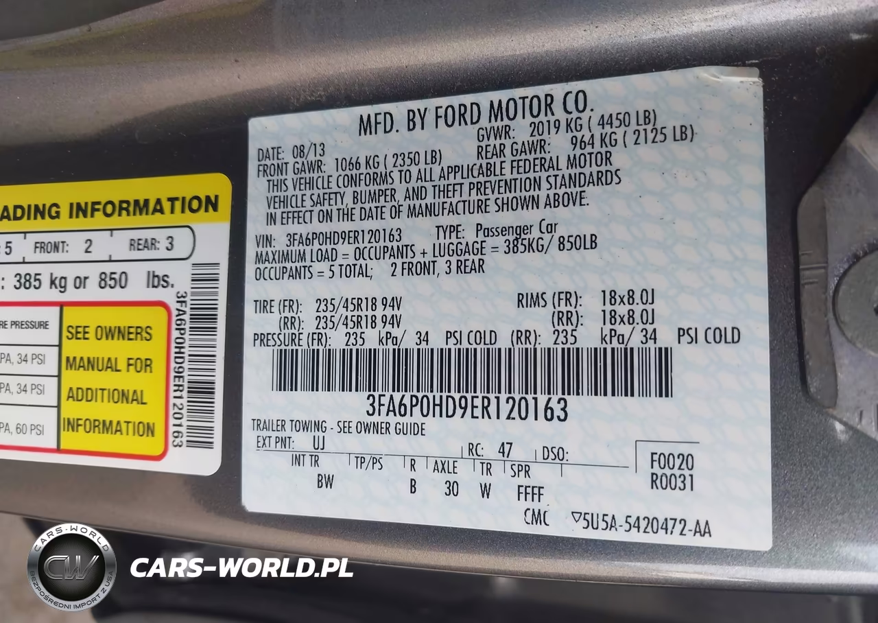 2014 Ford Fusion Se VIN:3FA6P0HD9ER120163 - 9