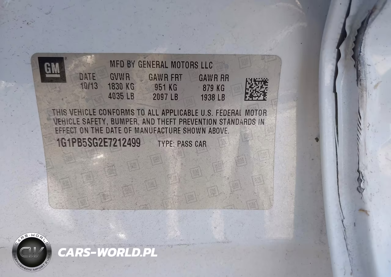 2014 Chevrolet Cruze Ls Manual VIN:1G1PB5SG2E7212499 - 9