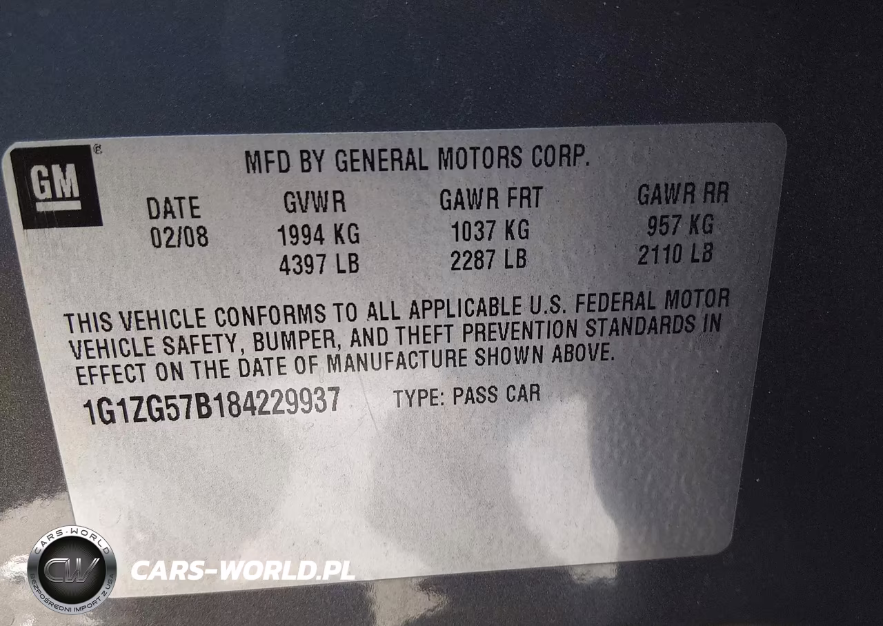 2008 Chevrolet Malibu Ls VIN:1G1ZG57B184229937 - 9
