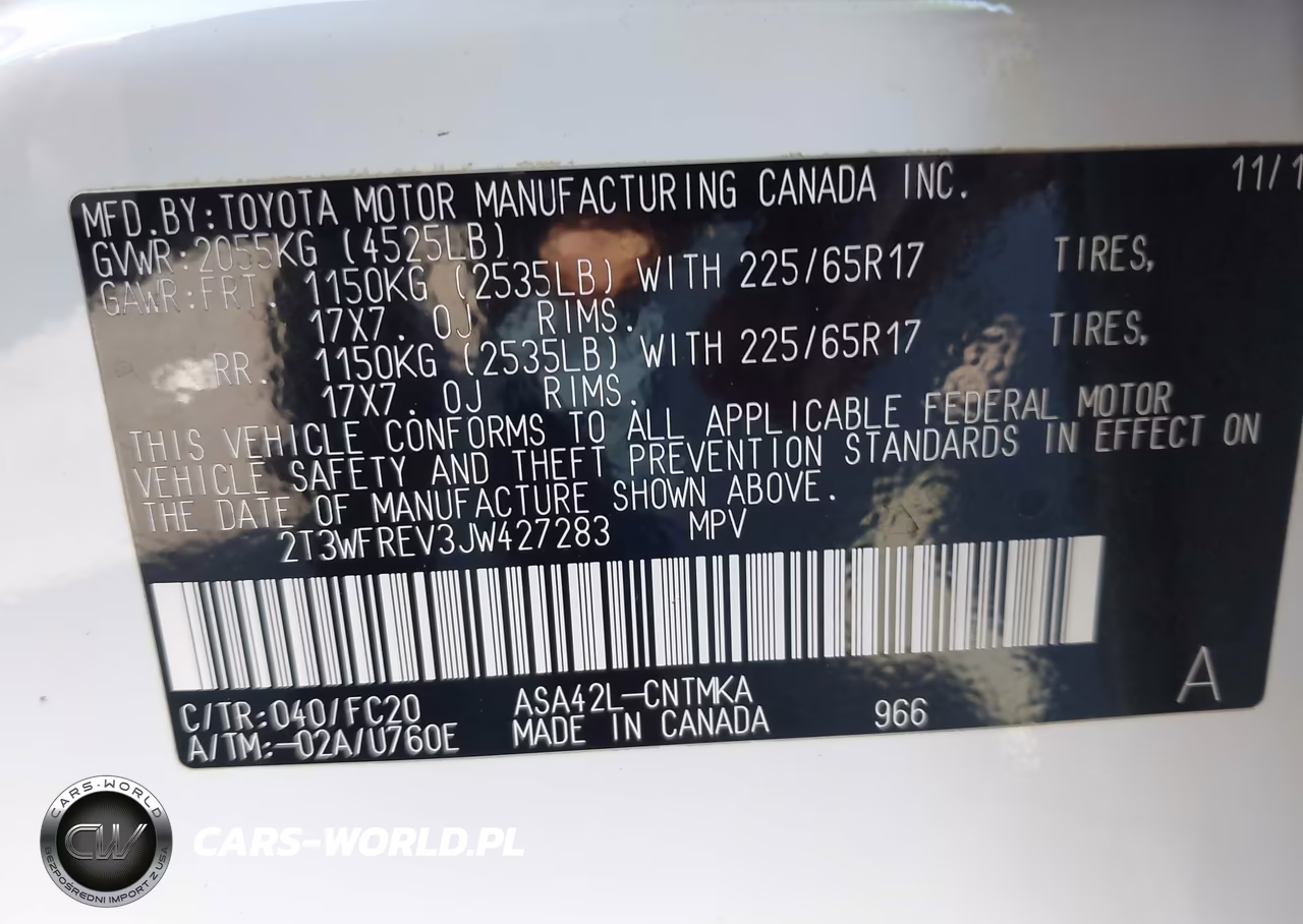 2018 Toyota Rav4 Xle VIN:2T3WFREV3JW427283 - 9