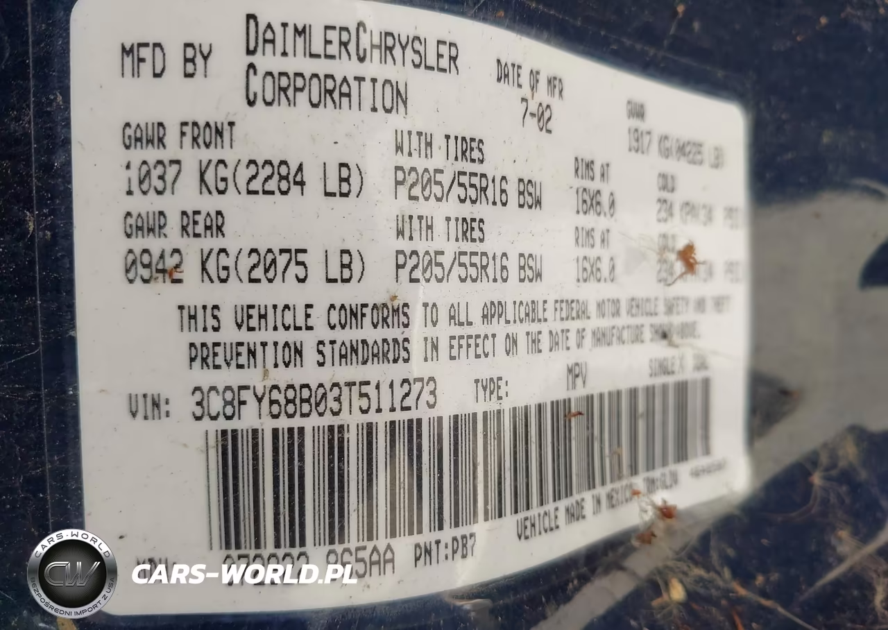 2003 Chrysler Pt Cruiser VIN:3C8FY68B03T511273 - 9