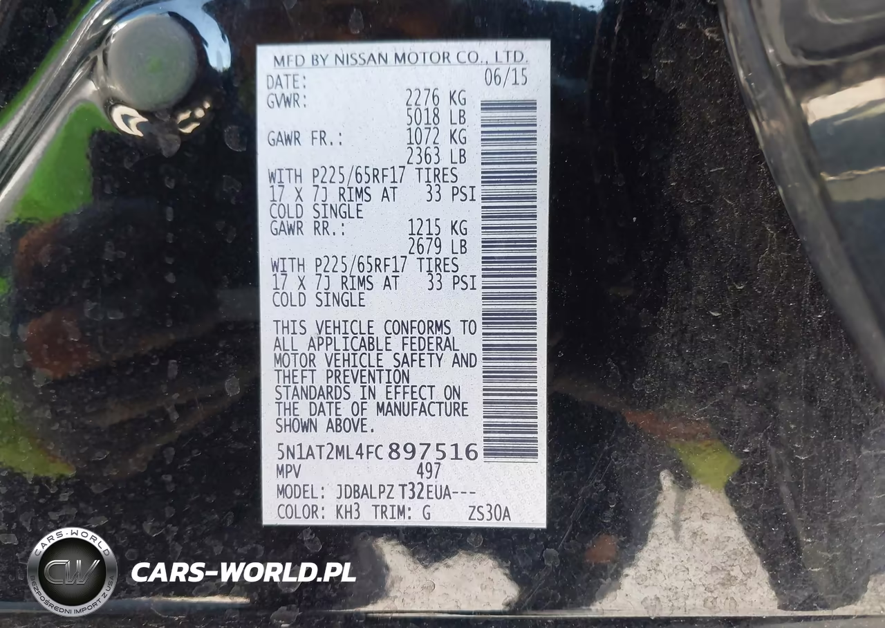 2015 Nissan Rogue S VIN:5N1AT2ML4FC897516 - 13