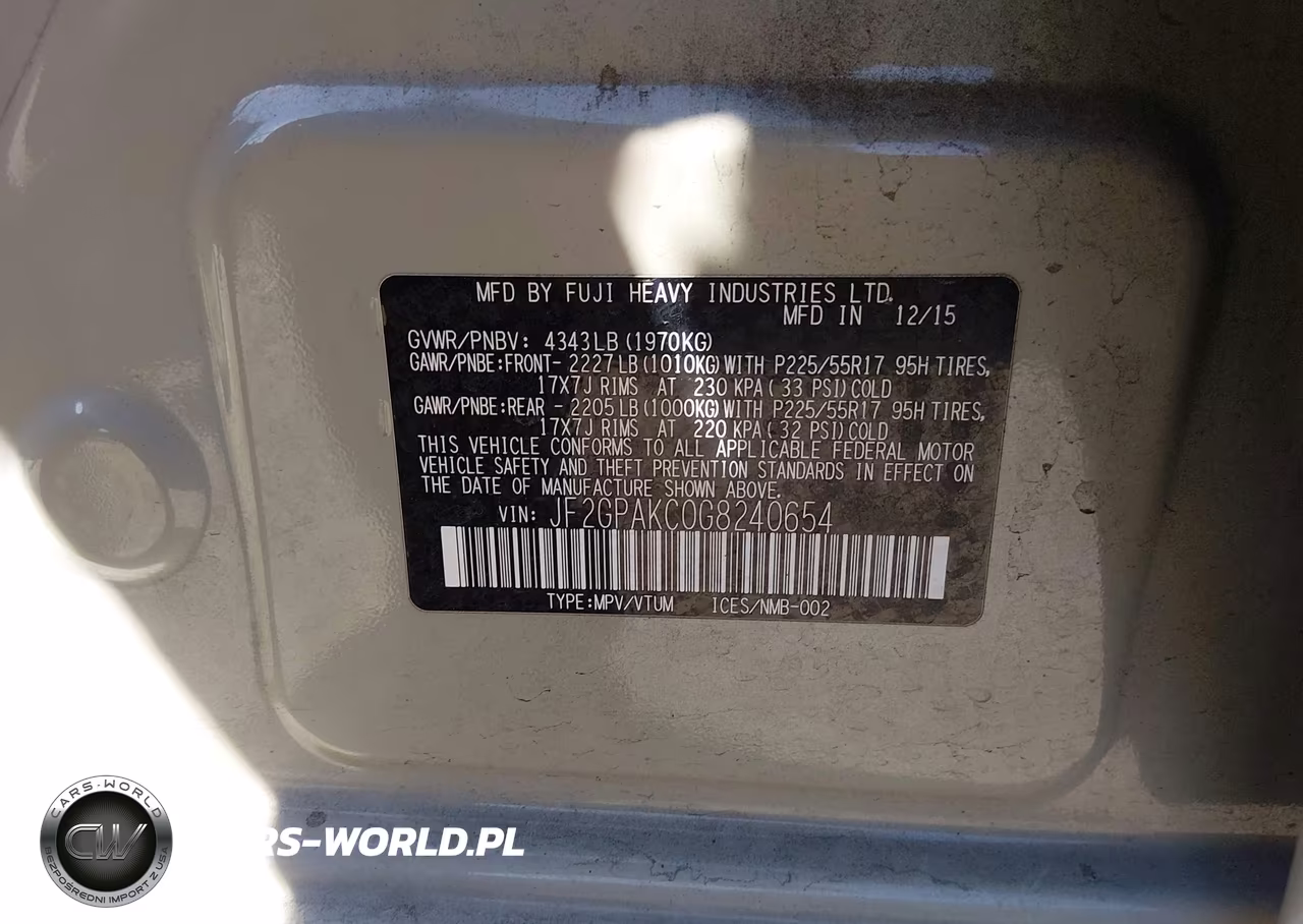 2016 Subaru Crosstrek 2.0I Limited VIN:JF2GPAKC0G8240654 - 9