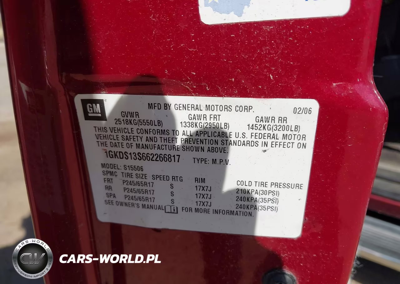 2006 GMC Envoy Sle VIN:1GKDS13S662266817 - 9