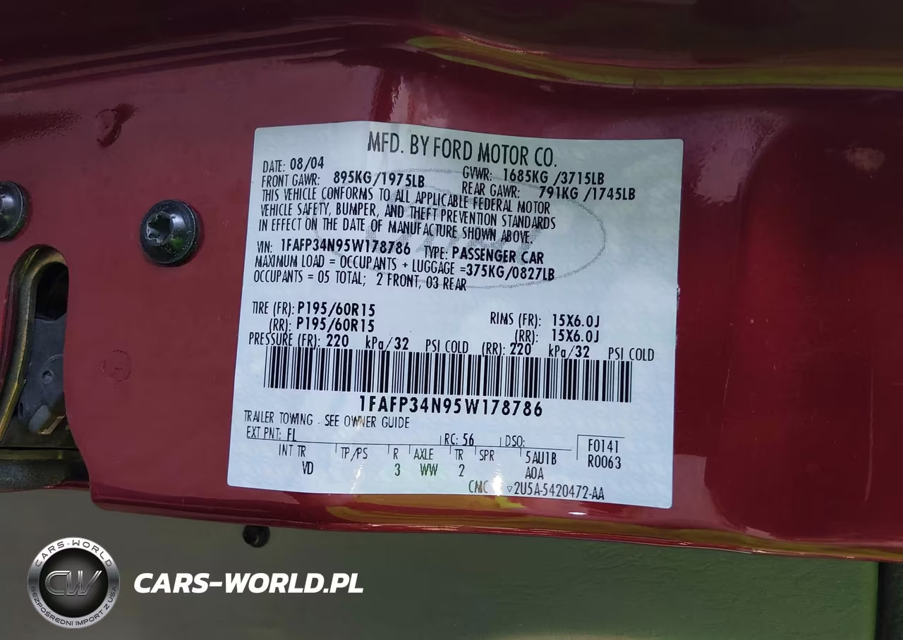 2005 Ford Focus Zx4 VIN:1FAFP34N95W178786 - 9