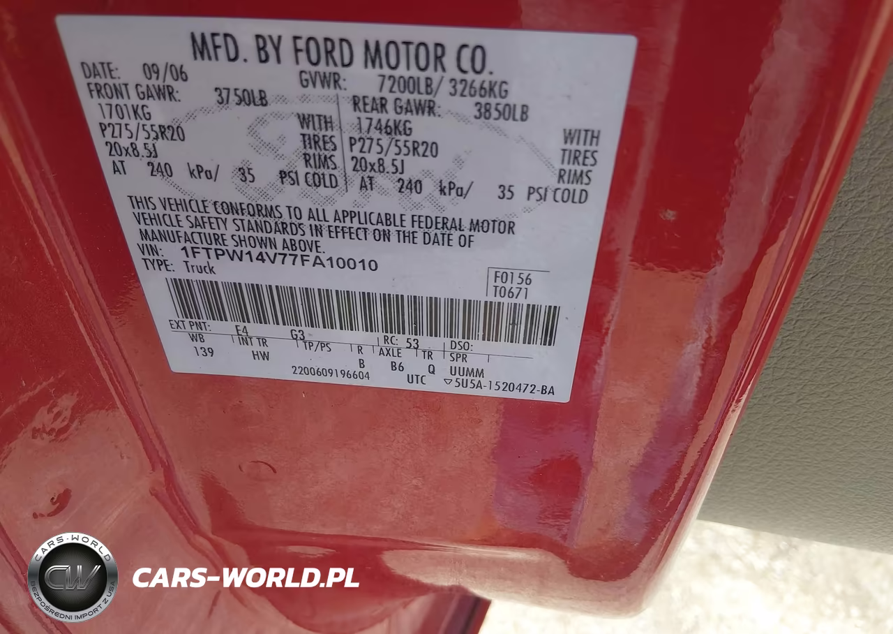 2007 Ford F-150 Fx4-Lariat-Xlt VIN:1FTPW14V77FA10010 - 9