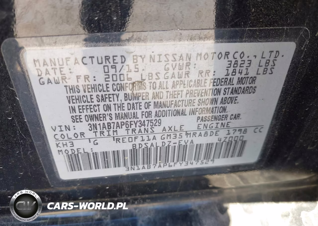 2015 Nissan Sentra Sv VIN:3N1AB7AP6FY347529 - 9
