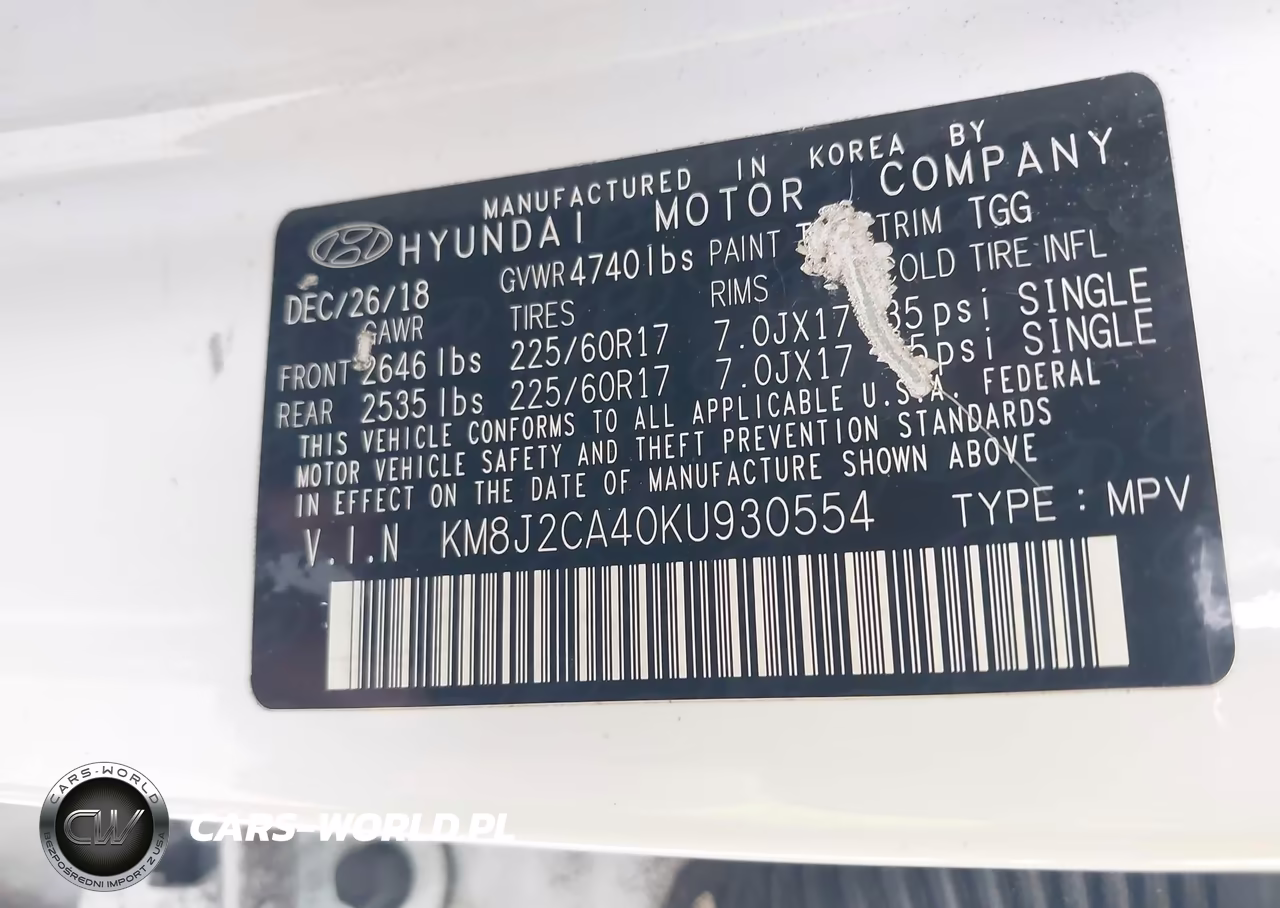 2019 Hyundai Tucson Se VIN:KM8J2CA40KU930554 - 9