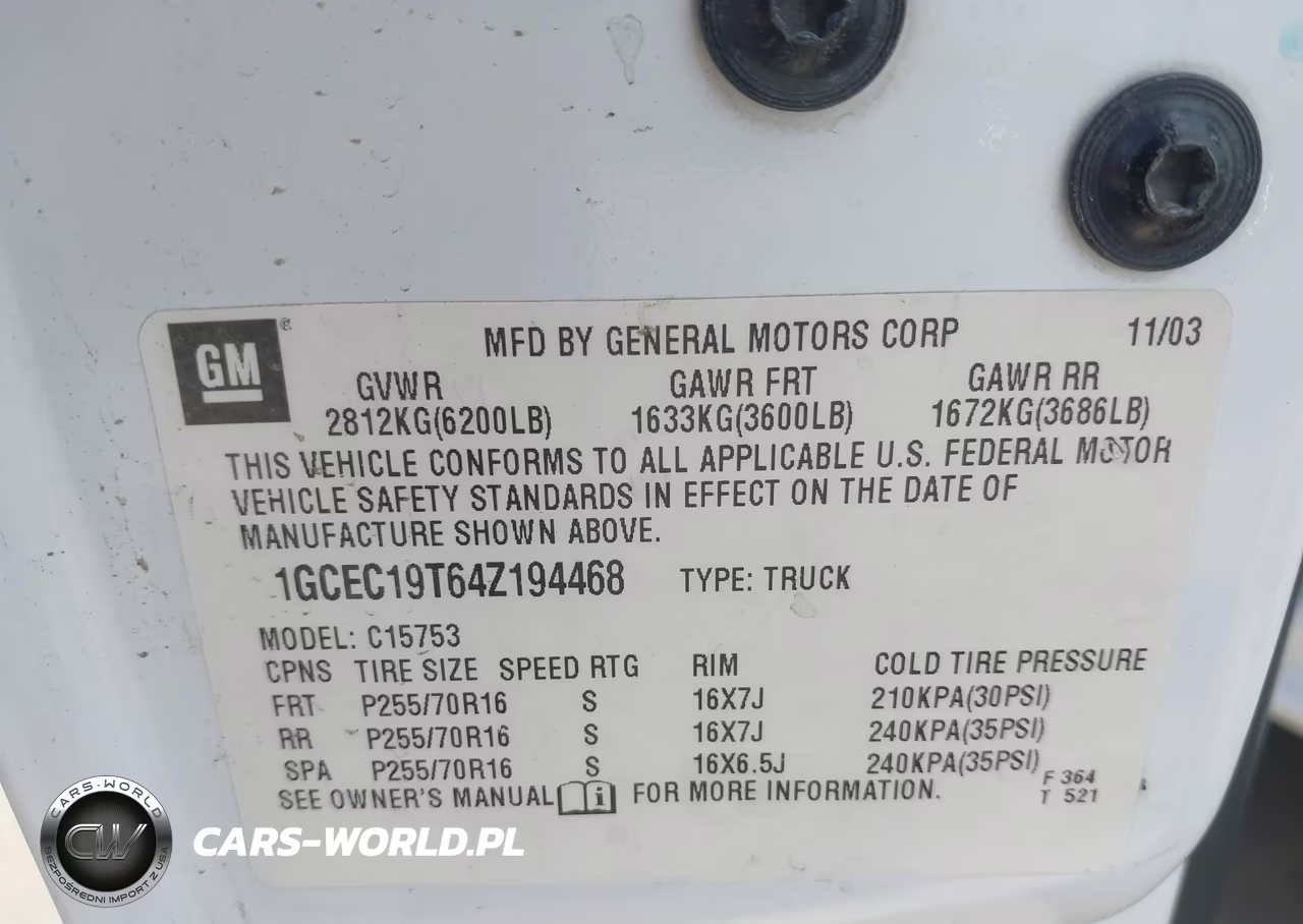 2004 Chevrolet Silverado 1500 Ls VIN:1GCEC19T64Z194468 - 9