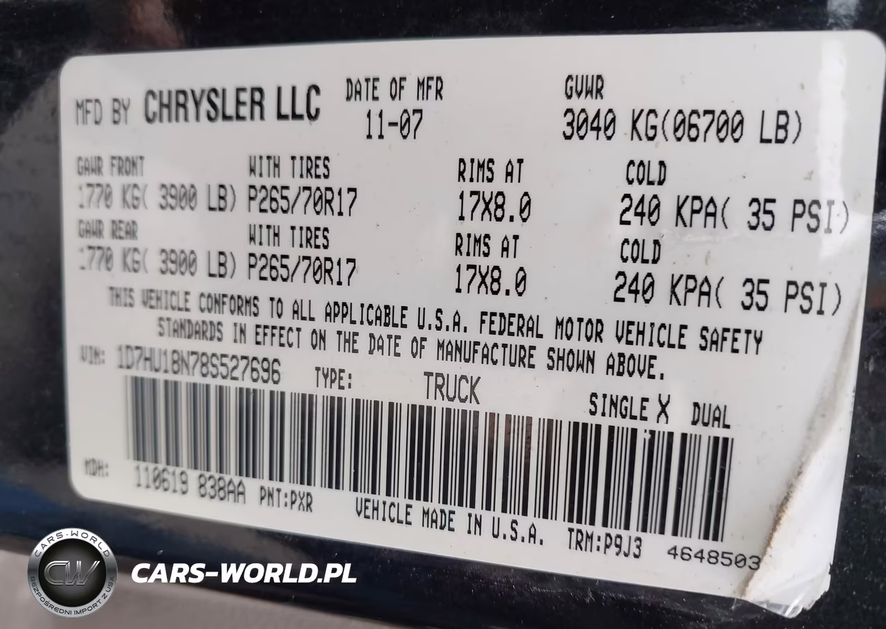 2008 Dodge Ram 1500 St-Sxt VIN:1D7HU18N78S527696 - 9