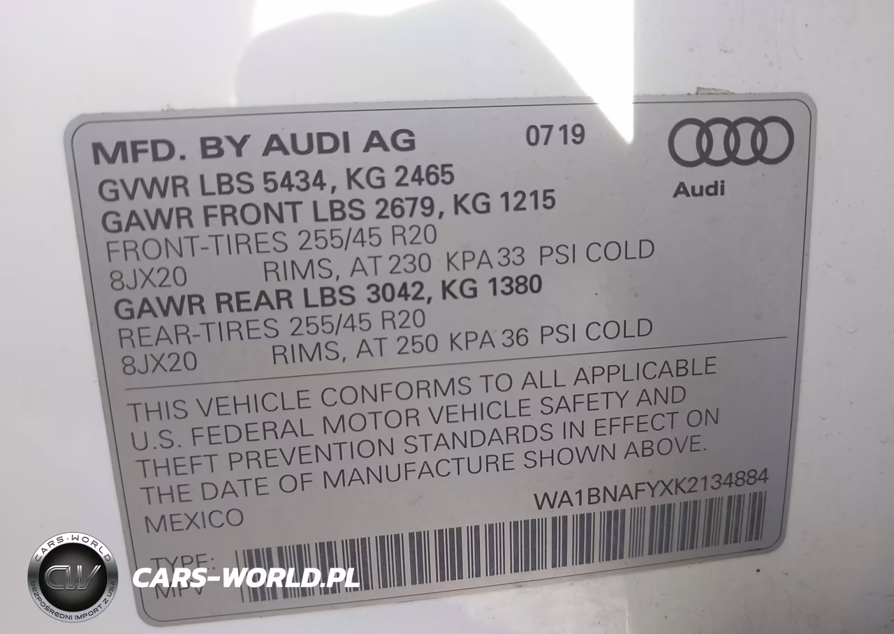 2019 Audi Q5 45 Premium VIN:WA1BNAFYXK2134884 - 9