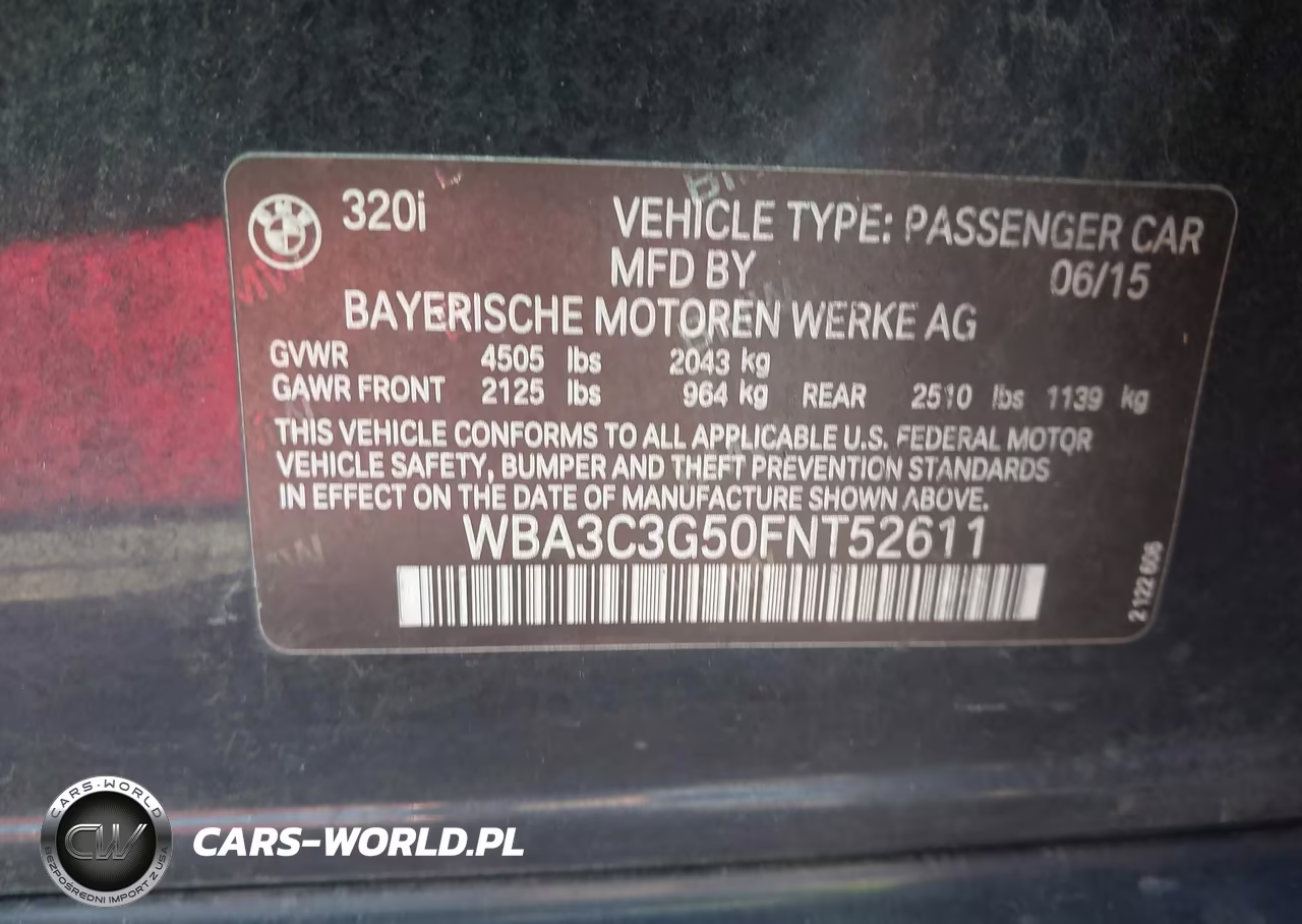 2015 BMW 320I xDrive VIN:WBA3C3G50FNT52611 - 9