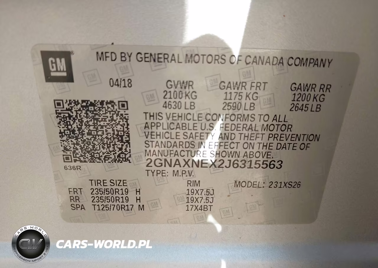 2018 Chevrolet Equinox Premier VIN:2GNAXNEX2J6315563 - 9