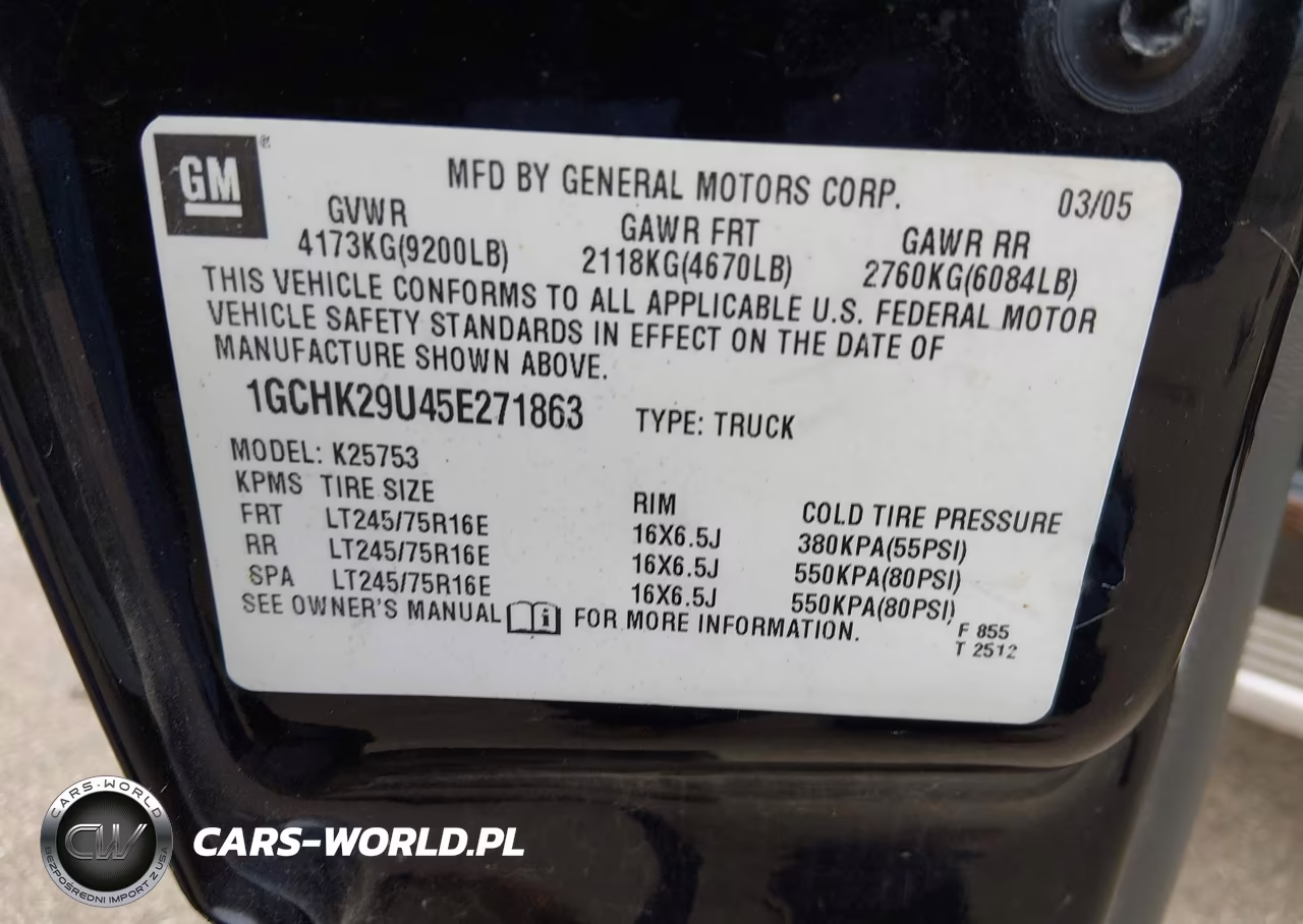2005 Chevrolet Silverado 2500Hd Ls VIN:1GCHK29U45E271863 - 9