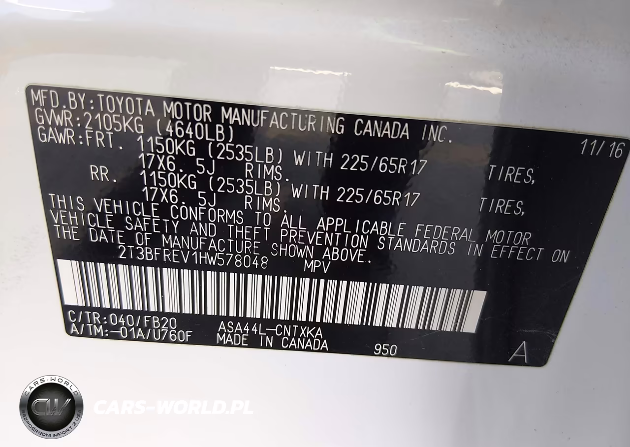 2017 Toyota Rav4 Le VIN:2T3BFREV1HW578048 - 9