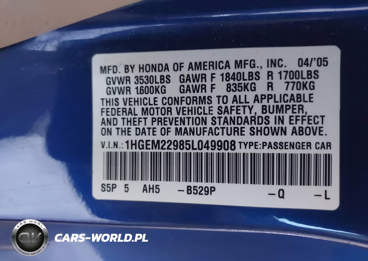 2005 Honda Civic Ex VIN:1HGEM22985L049908 - 9